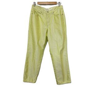 * Reflect Vtg Y2K Jeans Light Lime Green Straight Leg Size 12